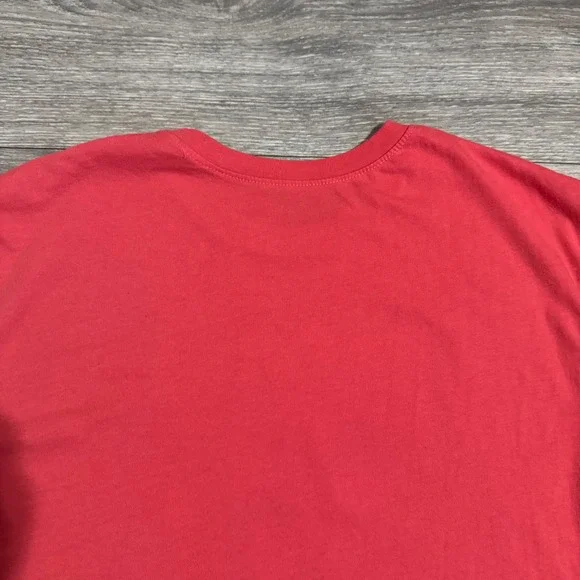 Sanrio Hello Kitty Red Graphic T-Shirt XL Apple Raw Hem Boxy Tee Womens 2024 Y2K - Picture 7 of 8